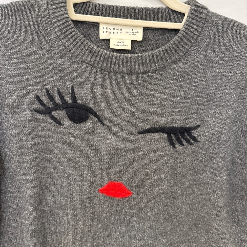 Kate Spade Broome Street Winking Eye Sweater XS - Picture 3 of 5
